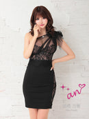 an/AOC-3291/ワンピース/ミニドレス/レース/チュール/リボン