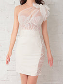 an/AOC-3291/ワンピース/ミニドレス/レース/チュール/リボン