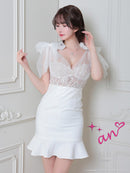 an/AOC-3354/ミニドレス/キャバドレス/リボン/タイトドレス/ワンピース