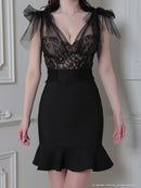 an/AOC-3354/ミニドレス/キャバドレス/リボン/タイトドレス/ワンピース