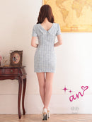 an/AOC-3364/ワンピース/ミニドレス/ツイード/パールボタン