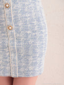 an/AOC-3364/ワンピース/ミニドレス/ツイード/パールボタン