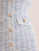 an/AOC-3364/ワンピース/ミニドレス/ツイード/パールボタン