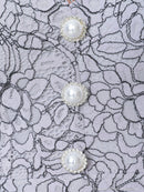 an/AOC-3421/ワンピース/ミニドレス/総レース/リボン/パールボタン