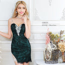 AR21352/エンジェルアール/レース/ビジュードレス/ミニドレス/ナイトドレス/キャバドレス/ワンピース/ドレス