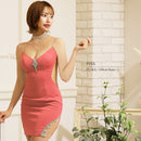 モデル ANGELR(エンジェルアール)|AR22216　ミニドレス/タイト/ノースリーブ/ビジュー/キャバドレス