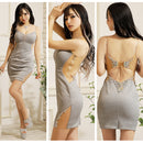 モデル ANGELR(エンジェルアール)|AR22216　ミニドレス/タイト/ノースリーブ/ビジュー/キャバドレス