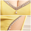 デコルテパールストーンビジューラインタイトミニドレスAngelR(エンジェルアール)|AR22317