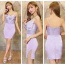 ANGELR/AR22355/エンジェルアール/キャバドレス[ビックリボンフラワーレースキャミソールタイトミニドレス]