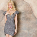 ツイードドレス/ミニドレス/キャバドレス/ナイトドレス/ワンピース/ビジュードレス/エンジェルアール/AR22360