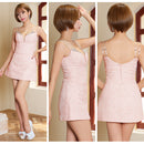 ANGELR/AR22365/エンジェルアール/ショルダーバスト/ビジュー/ツイード/セパレートタイトマイクロミニドレス