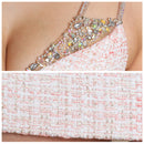 ANGELR/AR22365/エンジェルアール/ショルダーバスト/ビジュー/ツイード/セパレートタイトマイクロミニドレス