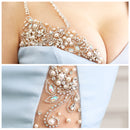 アシンメトリーショルダーバストビジュータイトミニドレスAngelR(エンジェルアール)|AR22814