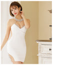 ANGELR/AR22836/エンジェルアール/キャバドレス [デコルテビジューバストフラワーレースタイトミニドレス]