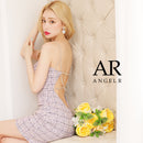 ANGELR/AR23216/エンジェルアール/キャバドレス[ショルダービジューバックオープンチェックタイトミニドレス]