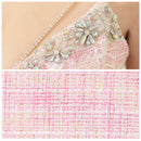 ANGELR/AR23326/フロントクロスチェック/リボン/ツイード/タイト/ミニドレス/キャバドレス