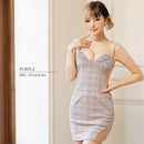 ANGELR/AR23330/エンジェルアール/キャバドレス[バストレースショルダービジューチェックタイトミニドレス]