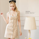 ANGELR/AR23333/エンジェルアール/キャバドレス[バストパールビジューフロントボタンチェックツイードフレアミニドレス]