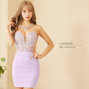 AR23341/ANGELR/エンジェルアール/ミニドレス/タイト/ノースリーブ/ビジュー/キャバドレス/キャバクラ/キャバ嬢/ar