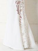 Andy/AN-OK2825/ワンピース/ロングドレス/キャバドレス/切り替え/袖あり/長袖/マーメイド/シアー