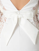 Andy/AN-OK2825/ワンピース/ロングドレス/キャバドレス/切り替え/袖あり/長袖/マーメイド/シアー