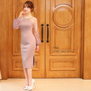 Veautt |VT04238/ナイトドレス/キャバドレス/パフスリーブ/シースルーレース