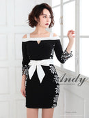 Andy/AN-OK2317/ワンピース/ミニドレス/レース/ウエストリボン