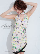 Andy/AN-OK1251/ワンピース/ミニドレス/プリント/タイトワンピース/ホルターネック