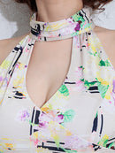 Andy/AN-OK1251/ワンピース/ミニドレス/プリント/タイトワンピース/ホルターネック