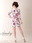 Andy/AN-OK1497/キャバドレス/プリント/花柄/長袖/袖あり/タイトワンピース