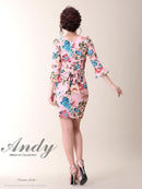 Andy/AN-OK1497/キャバドレス/プリント/花柄/長袖/袖あり/タイトワンピース