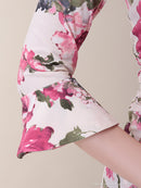 Andy/AN-OK1497/キャバドレス/プリント/花柄/長袖/袖あり/タイトワンピース