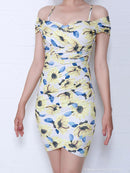 Andy/AN-OK1538/キャバワンピ/プリント/花柄/ミニワンピース