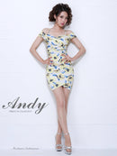 Andy/AN-OK1538/キャバワンピ/プリント/花柄/ミニワンピース