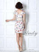 Andy/AN-OK1710/ワンピース/ミニドレス/タイトワンピース/プリント/花柄/フラワープリント