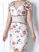 Andy/AN-OK1710/ワンピース/ミニドレス/タイトワンピース/プリント/花柄/フラワープリント