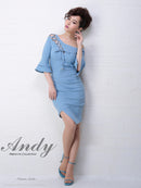 Andy/AN-OK1716/ワンピース/ミニドレス/ワンショルダー/袖あり/長袖/ワンカラー