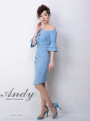 Andy/AN-OK1716/ワンピース/ミニドレス/ワンショルダー/袖あり/長袖/ワンカラー