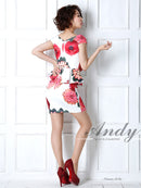 Andy/AN-OK1771/キャバドレス/花柄/プリント/ペプラム/ミニワンピ