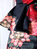 Andy/AN-OK1771/キャバドレス/花柄/プリント/ペプラム/ミニワンピ