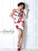 Andy/AN-OK1771/キャバドレス/花柄/プリント/ペプラム/ミニワンピ