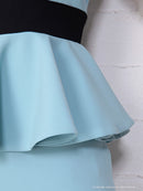 Andy/AN-OK1863/ワンピース/ミニドレス/ペプラム/カラードレス/バックリボン/オフショルダー/バイカラーキャバドレス