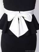 Andy/AN-OK1863/ワンピース/ミニドレス/ペプラム/カラードレス/バックリボン/オフショルダー/バイカラーキャバドレス