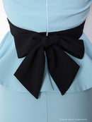 Andy/AN-OK1863/ワンピース/ミニドレス/ペプラム/カラードレス/バックリボン/オフショルダー/バイカラーキャバドレス