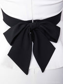 Andy/AN-OK1863/ワンピース/ミニドレス/ペプラム/カラードレス/バックリボン/オフショルダー/バイカラーキャバドレス