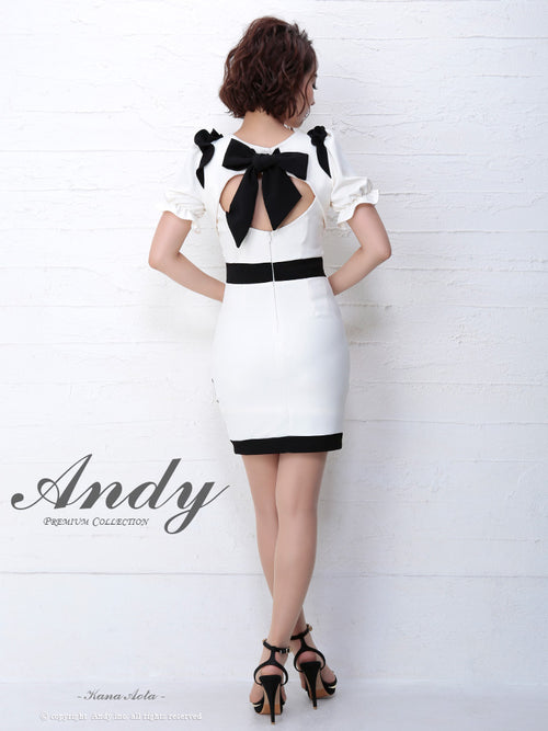 Andy/AN-OK1876/ナイトドレス/キャバドレス/ドレス/ミニドレス/ワンピース/パフスリーブ/バックリボン