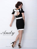 Andy/AN-OK1876/ナイトドレス/キャバドレス/ドレス/ミニドレス/ワンピース/パフスリーブ/バックリボン