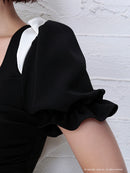 Andy/AN-OK1876/ナイトドレス/キャバドレス/ドレス/ミニドレス/ワンピース/パフスリーブ/バックリボン