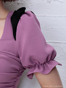 Andy/AN-OK1876/ナイトドレス/キャバドレス/ドレス/ミニドレス/ワンピース/パフスリーブ/バックリボン