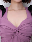 Andy/AN-OK1876/ナイトドレス/キャバドレス/ドレス/ミニドレス/ワンピース/パフスリーブ/バックリボン